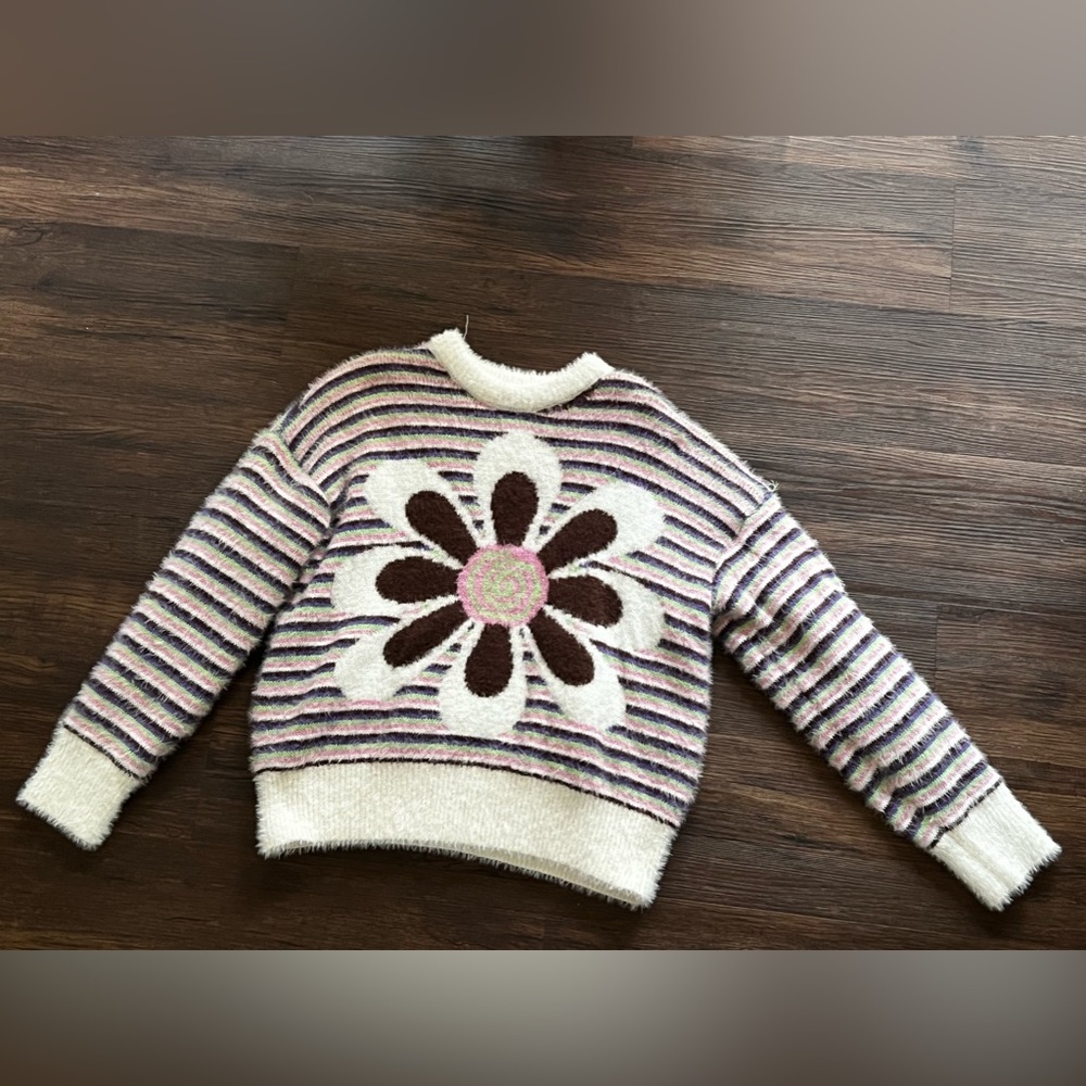 multicolor flower sweater